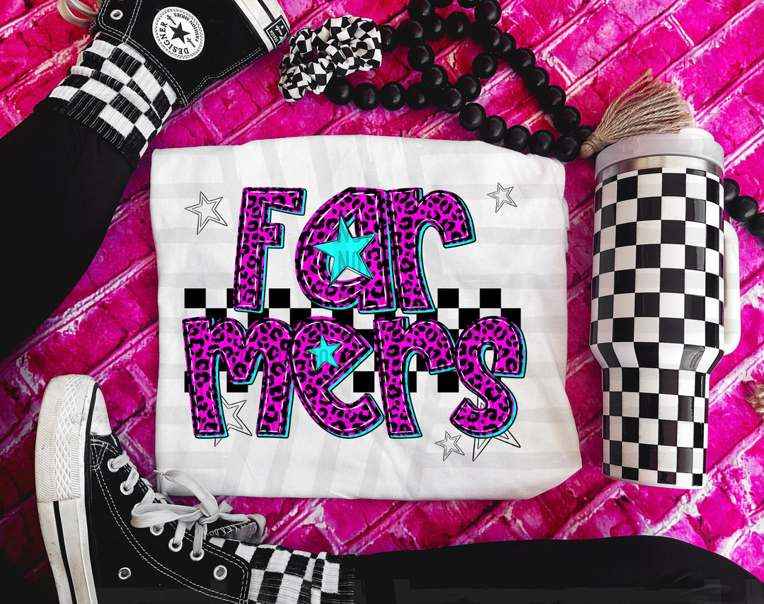 Pink Neon Leopard DTF Print