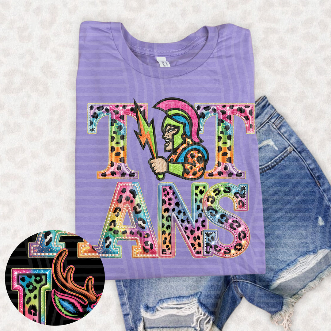 Rainbow Mascot Heads Stacked DTF Print