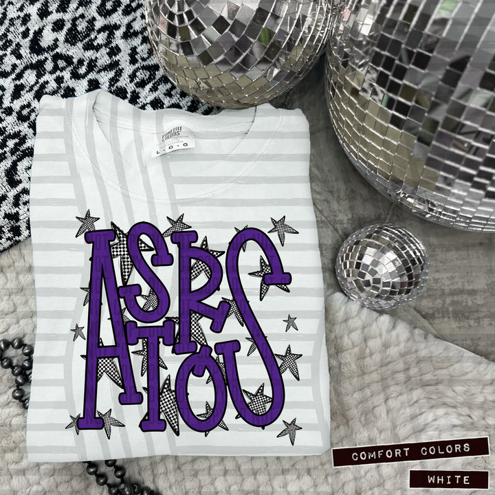 Purple Staggered DTF Print