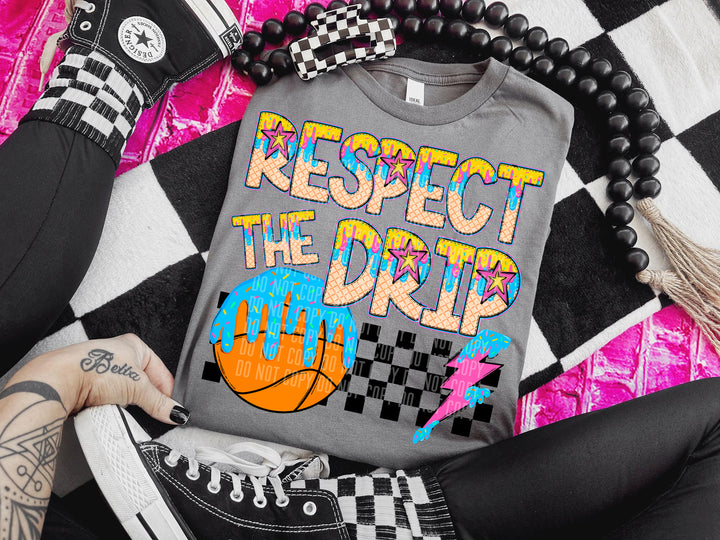 Respect The Drip Balls DTF Print
