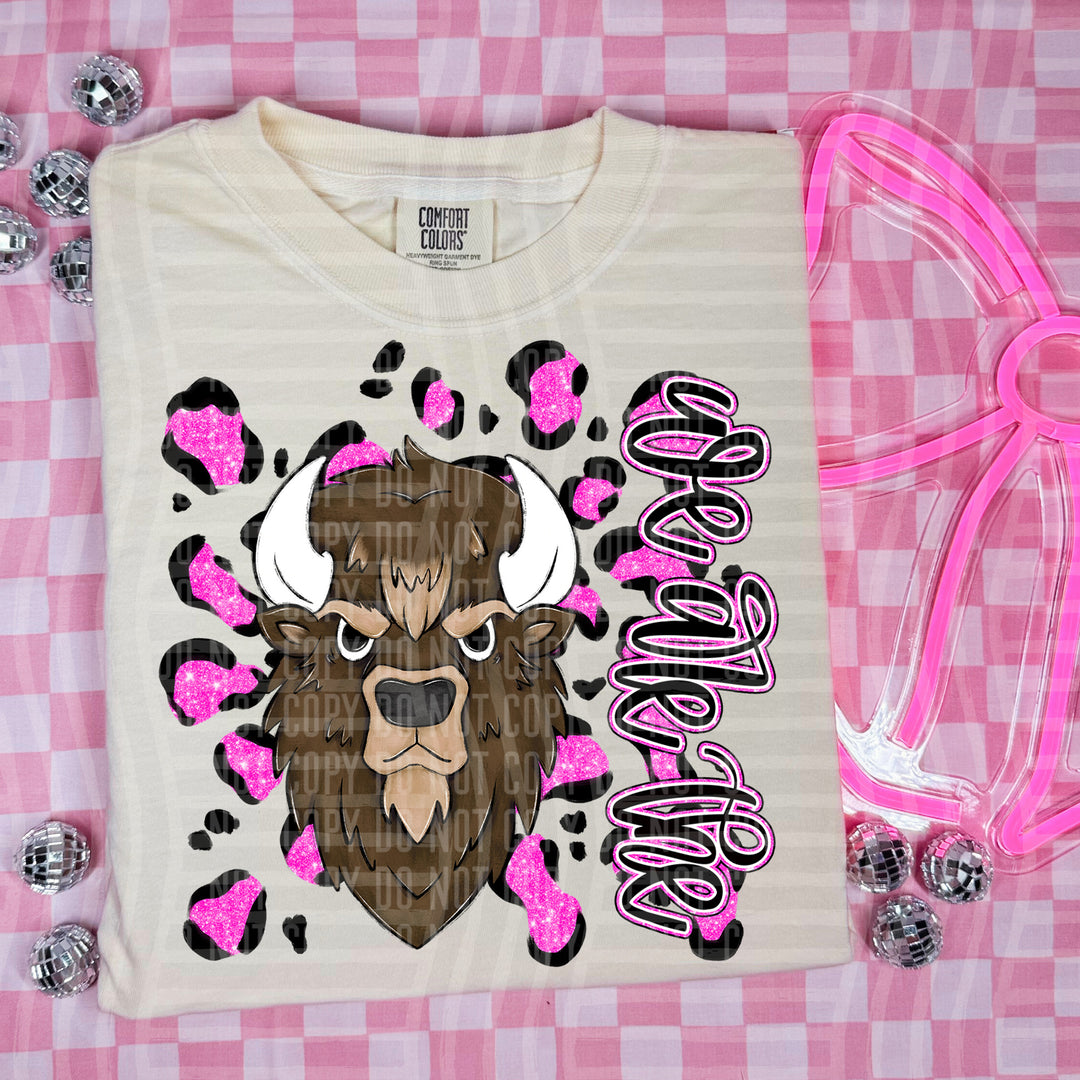 Preppy Leopard Mascot Heads DTF Print