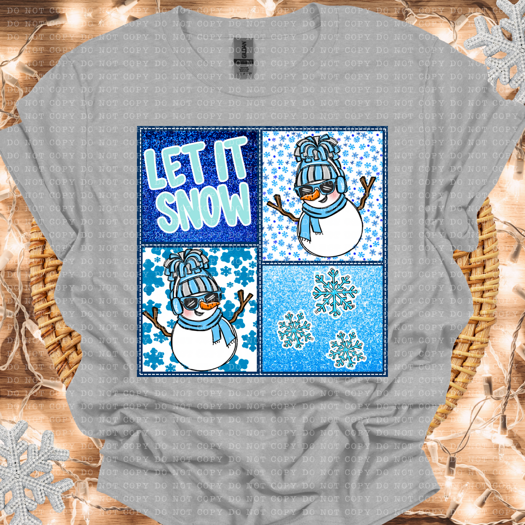 Let it Snow Square DTF Print