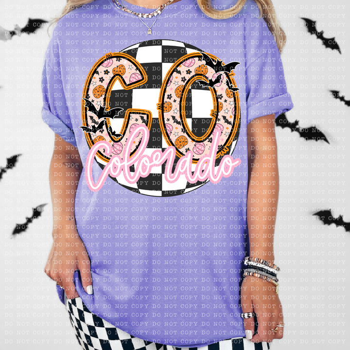 Pumpkin Batty States DTF Print
