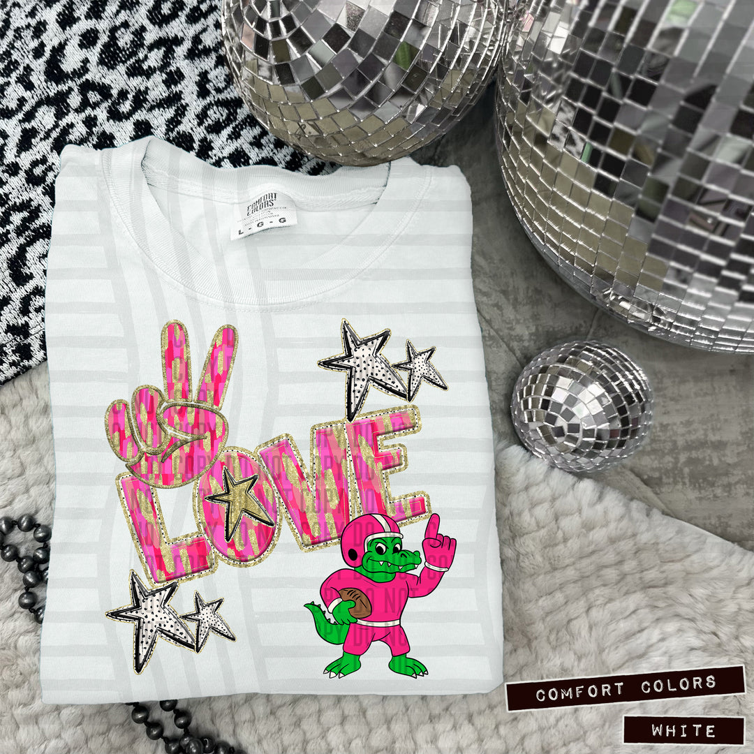 Peace Love Mascot Body DTF Print