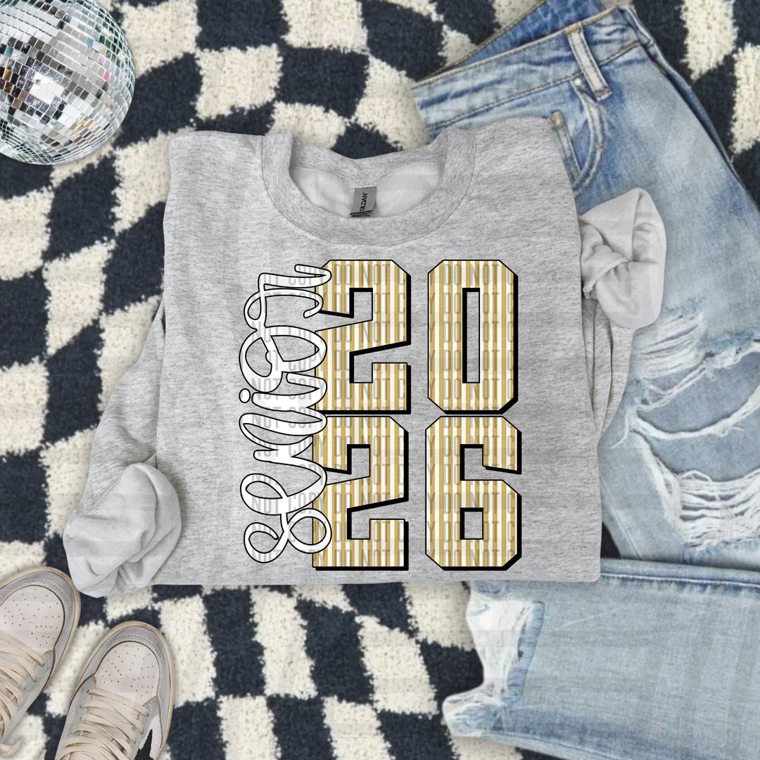 Senior 2026 Seersucker DTF Print