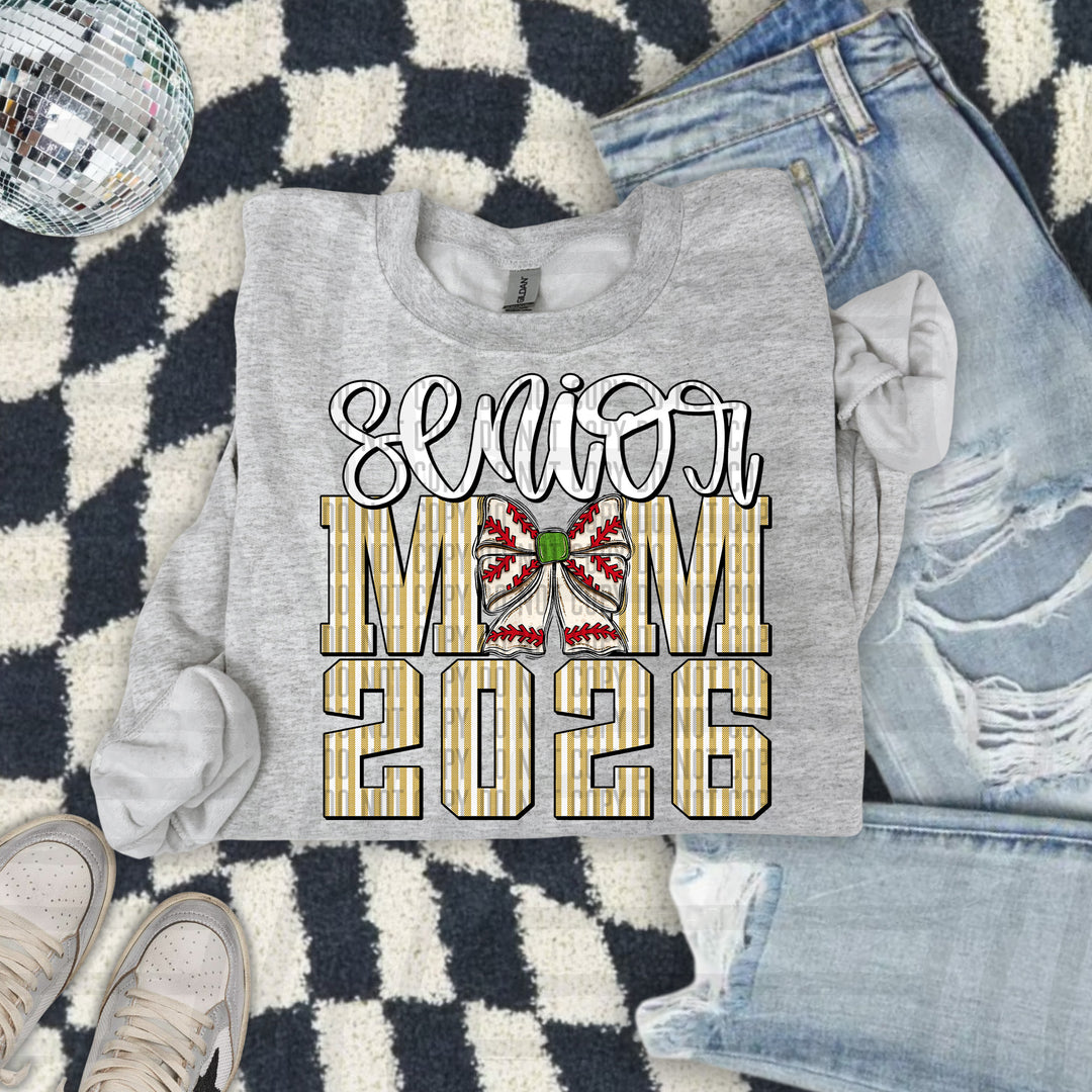 Senior Mom Baseball DTF Print