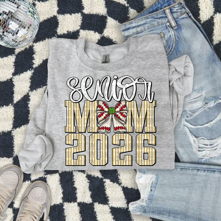 Senior Mom Baseball DTF Print
