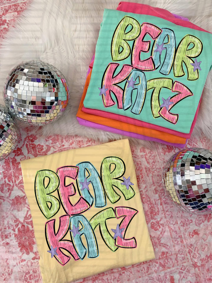 Glittery & Preppy Mascots DTF Print