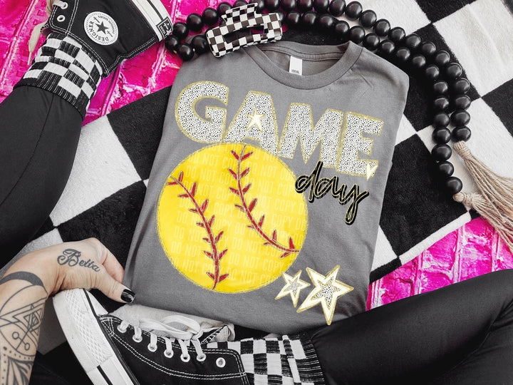Game Day Sports Balls No Bows DTF Print