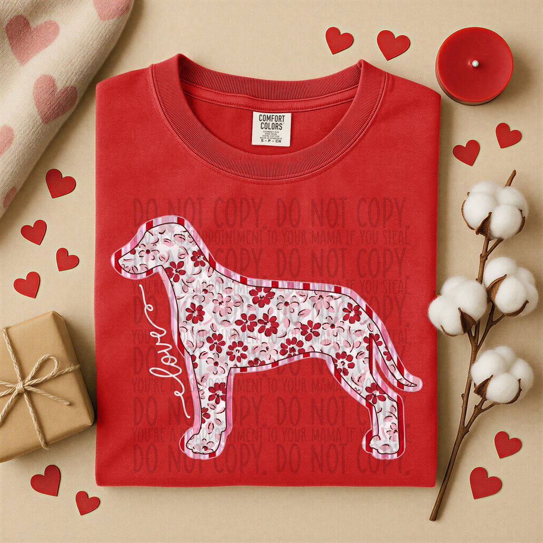 Valentine Dogs DTF Print
