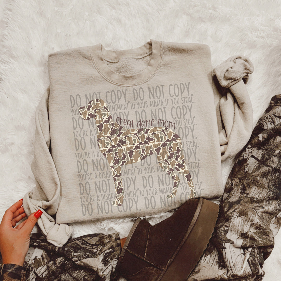 Duck Camo Dog Breeds DTF Print