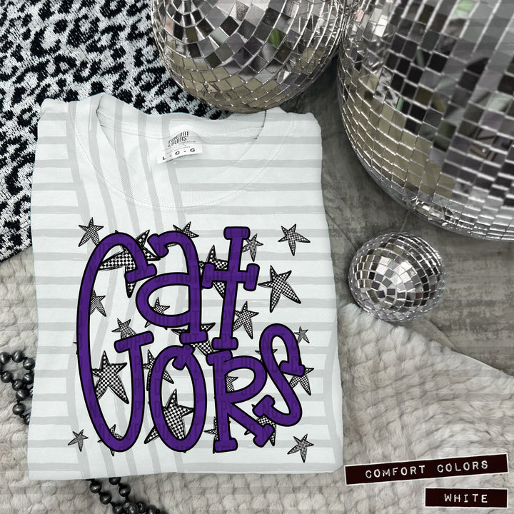 Purple Staggered DTF Print