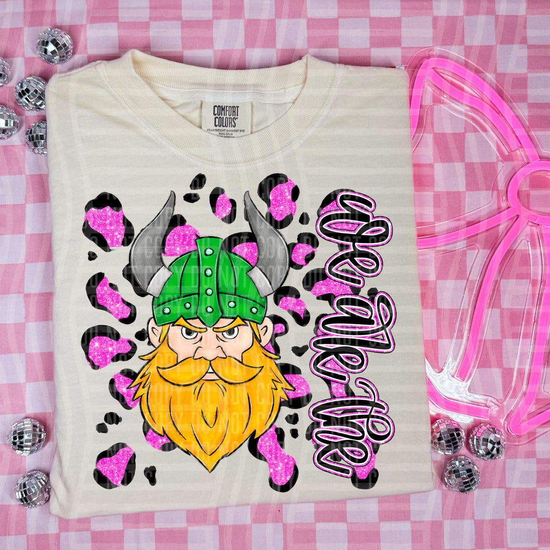 Preppy Leopard Mascot Heads DTF Print