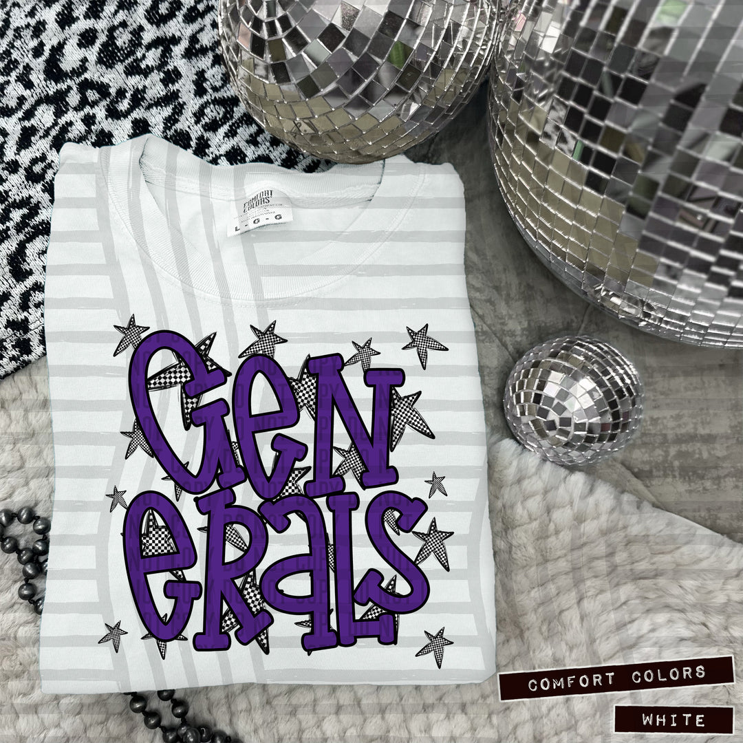 Purple Staggered DTF Print
