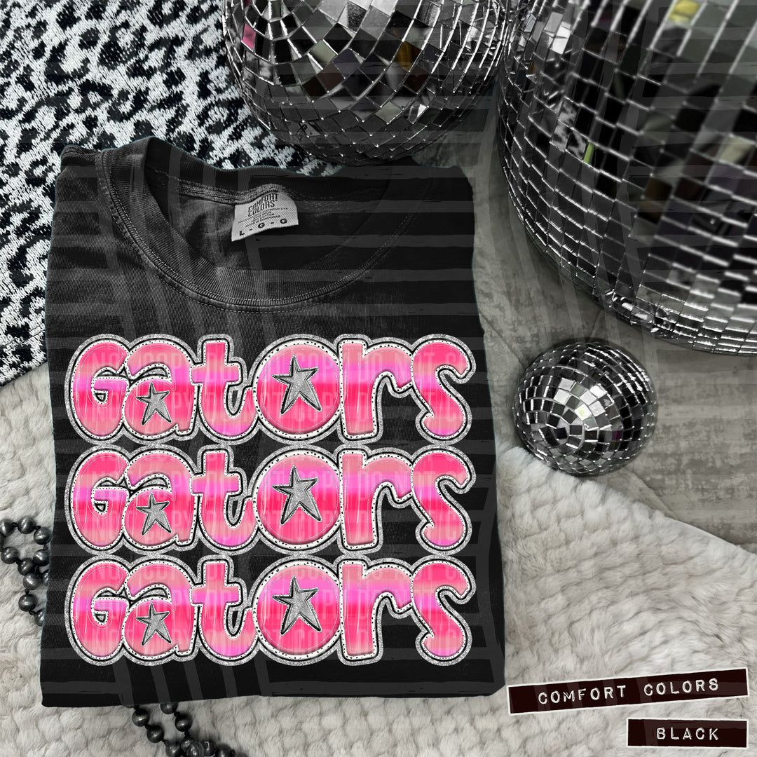 Pink Triple Stacked DTF Print
