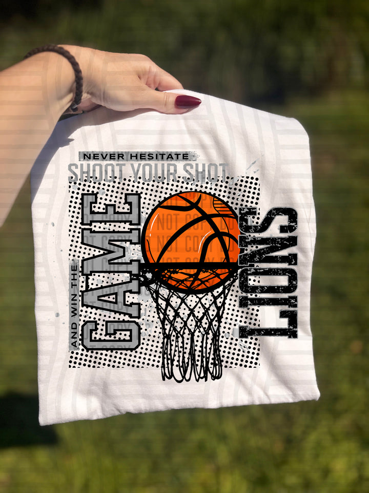 Never Hesitate Basketball DTF Print