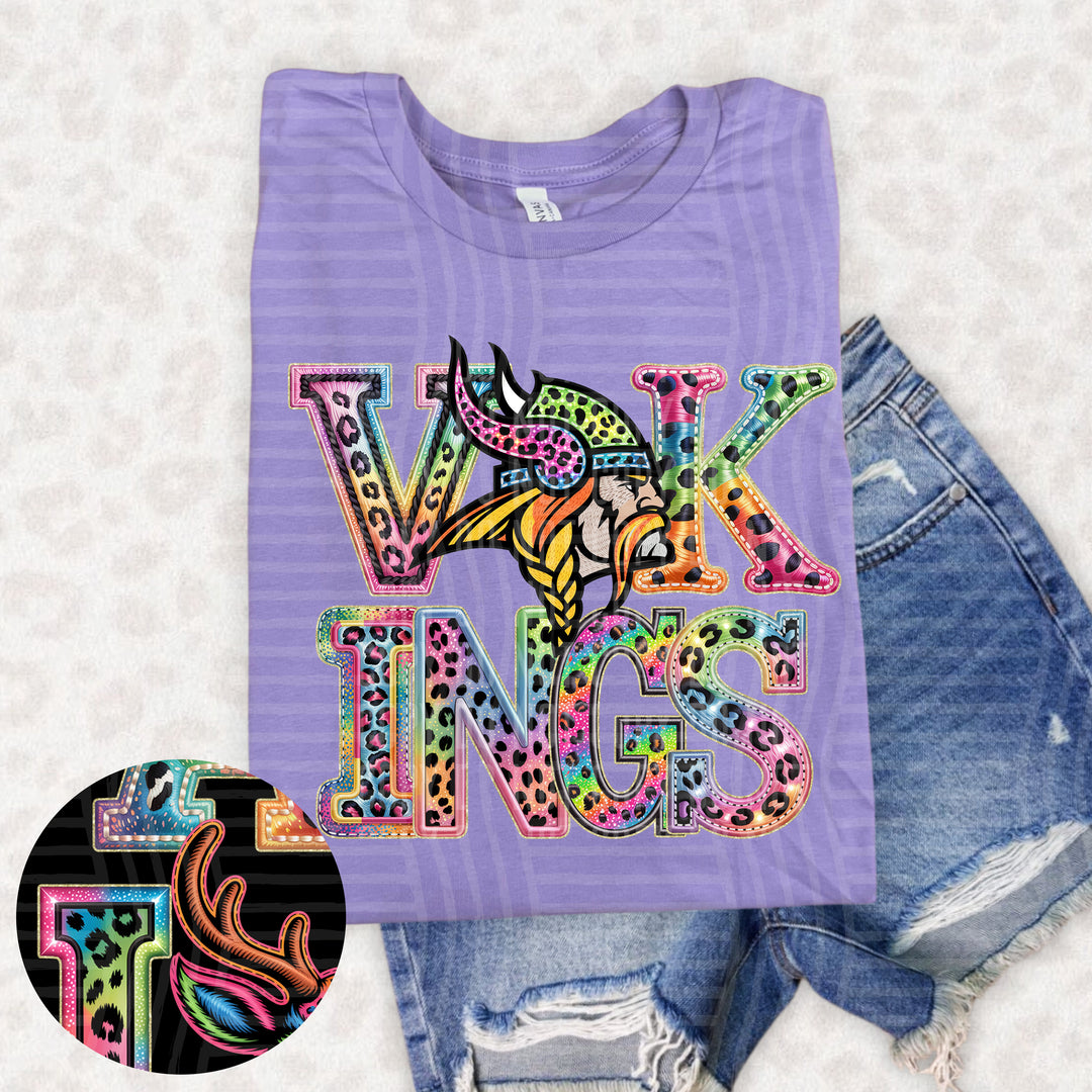 Rainbow Mascot Heads Stacked DTF Print