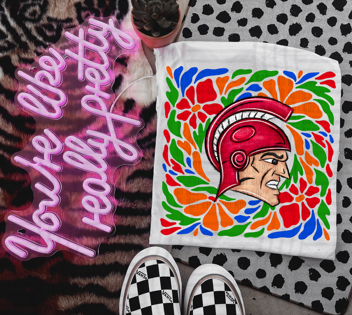 Retro Floral Mascot Heads DTF Print