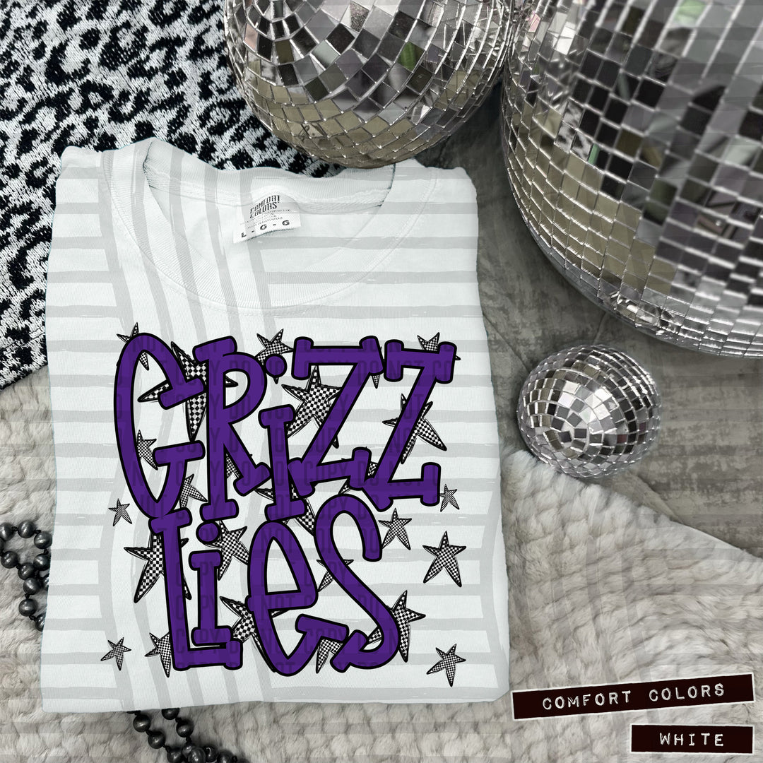 Purple Staggered DTF Print