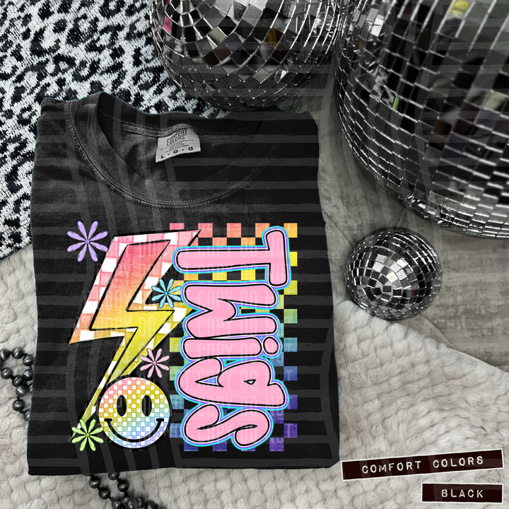 Smiley Side Bolt DTF Print
