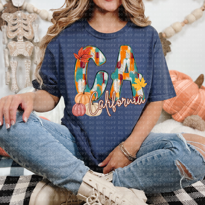 Fall Dottie States DTF Print