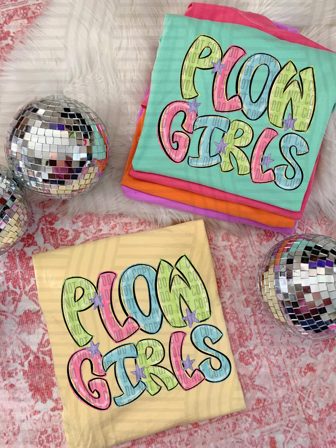 Glittery & Preppy Mascots DTF Print