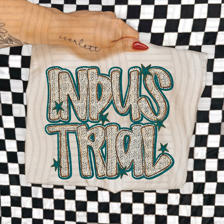 Teal Dotty DTF Print