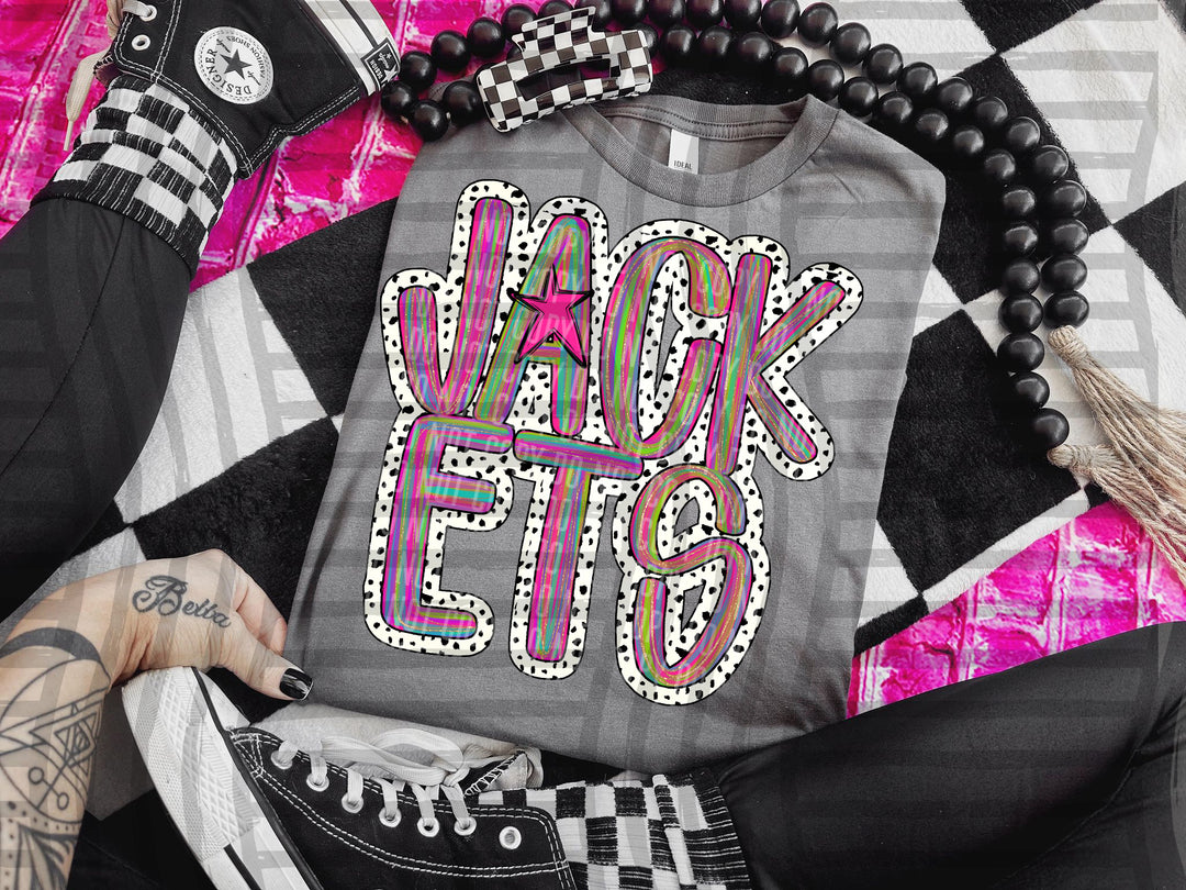 Brushstroke Dots DTF Print