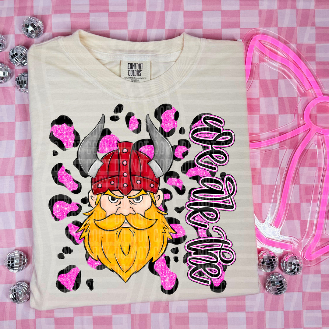 Preppy Leopard Mascot Heads DTF Print