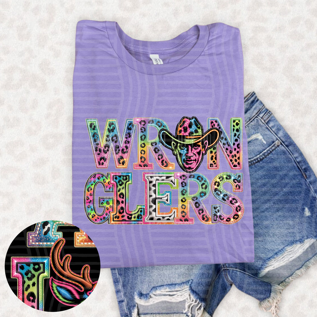 Rainbow Mascot Heads Stacked DTF Print