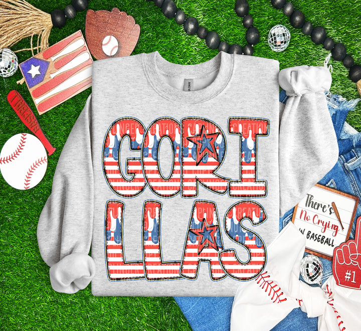RWB Drip Mascots DTF Print