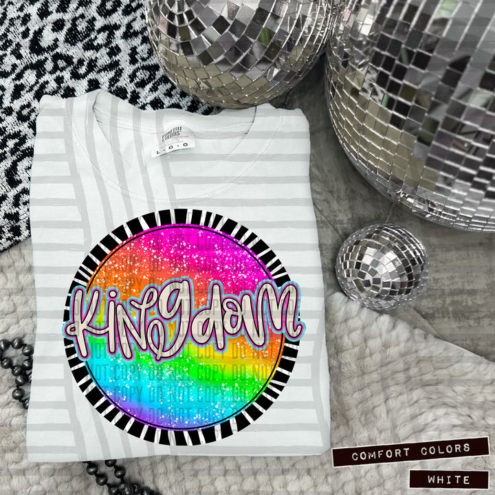 Rainbow Splatter Rounds DTF Print