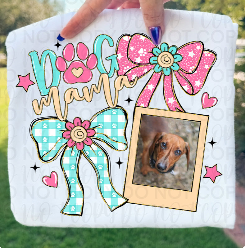 Dog Mama CUSTOM Frame DTF Print (Email your picture to support@simpletymes.com)