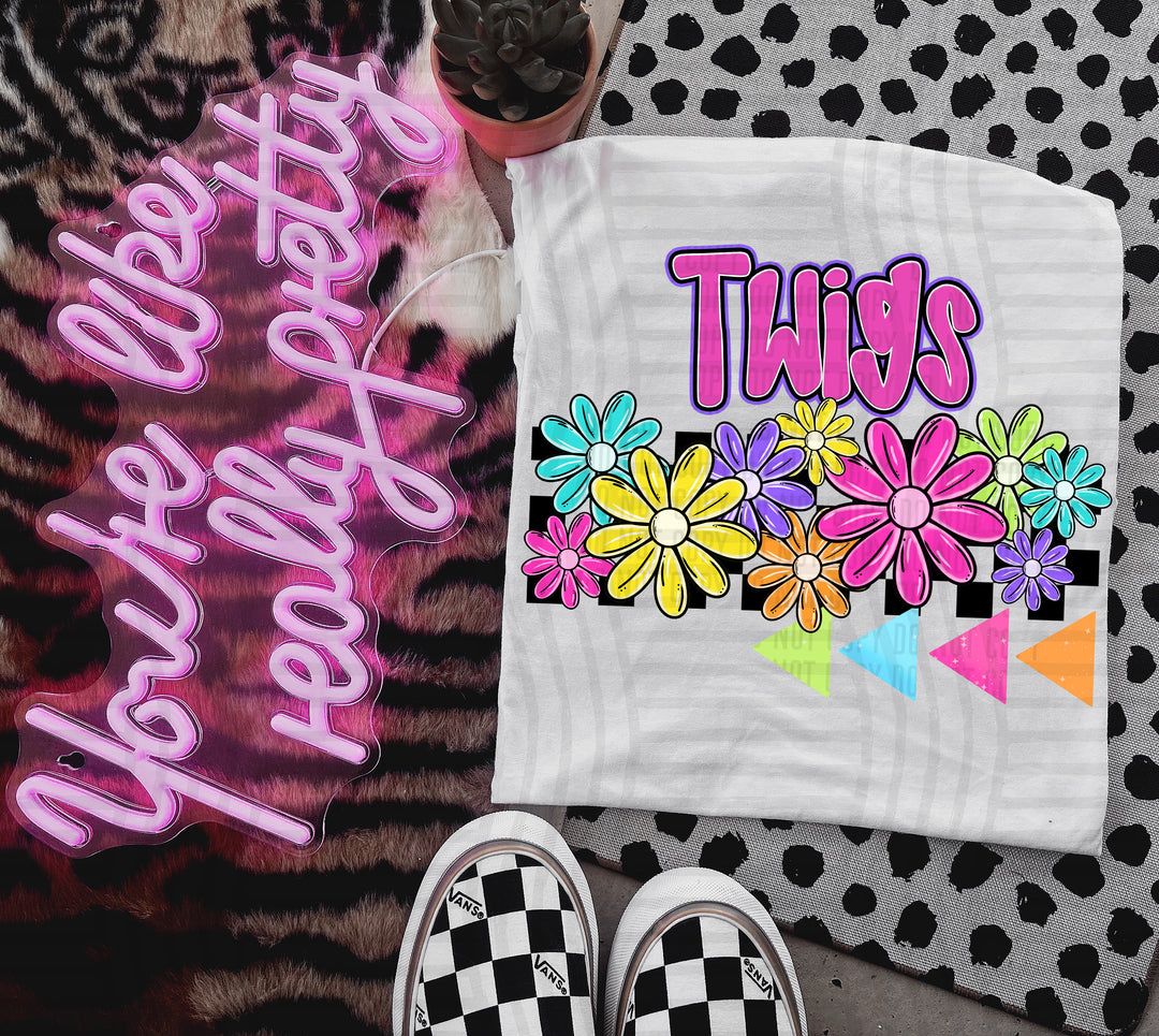 Preppy Bright Floral DTF Print