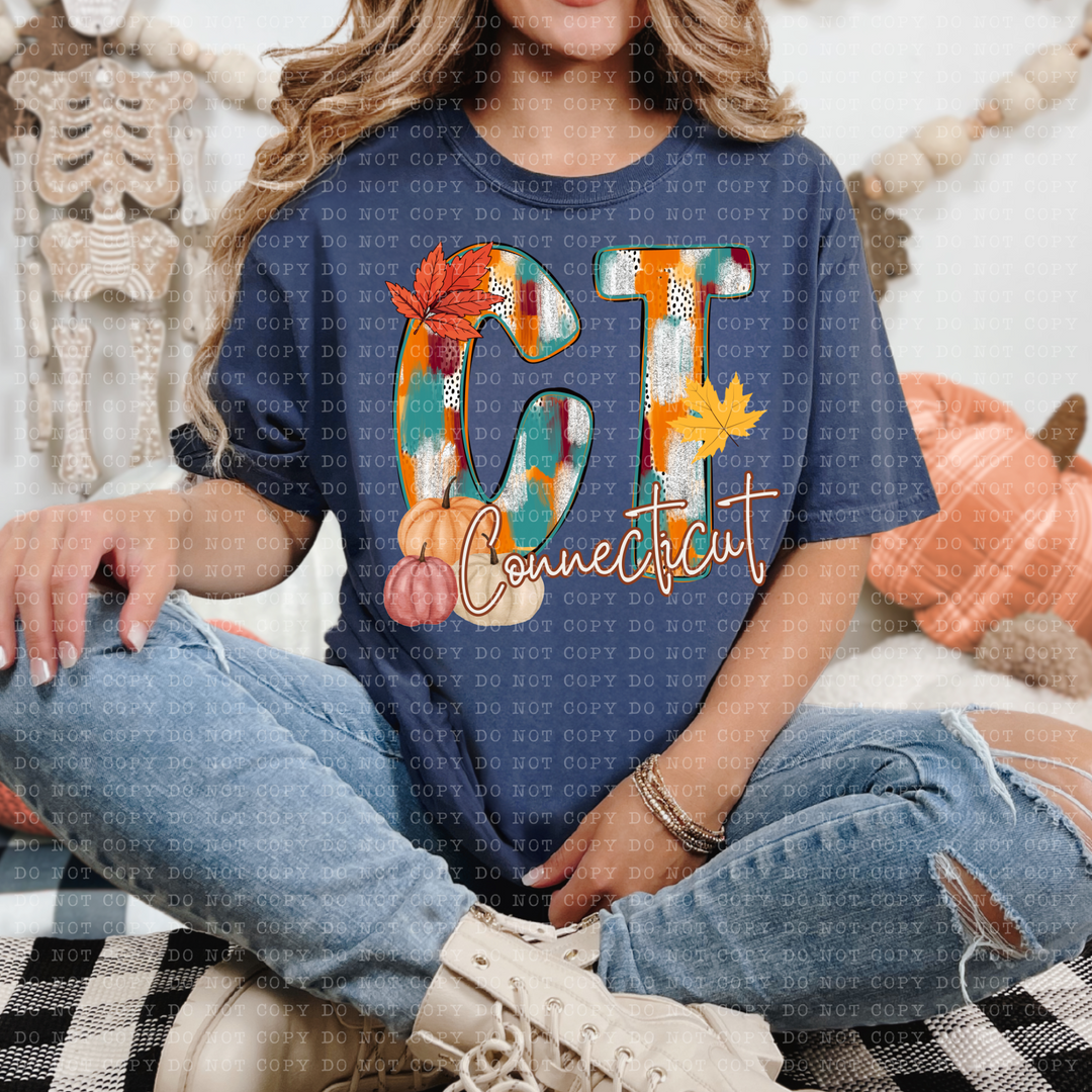 Fall Dottie States DTF Print