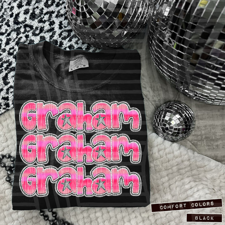 Pink Triple Stacked DTF Print