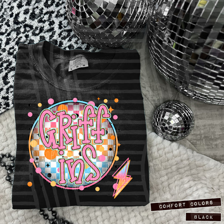 Neon Bright Circle DTF Print