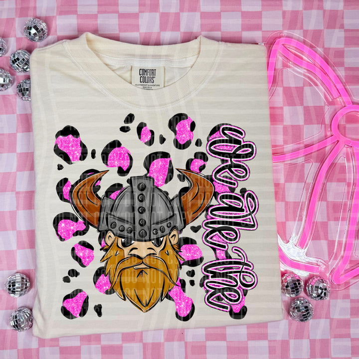 Preppy Leopard Mascot Heads DTF Print