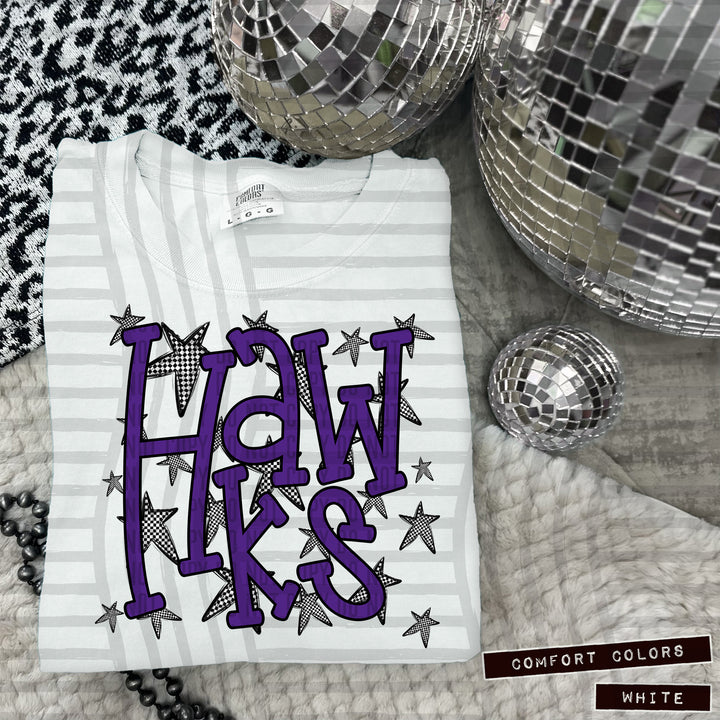 Purple Staggered DTF Print
