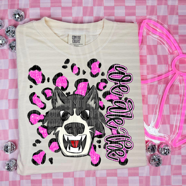 Preppy Leopard Mascot Heads DTF Print