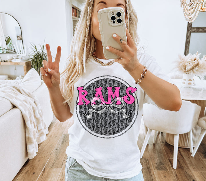 Hot Pink Lace DTF Print