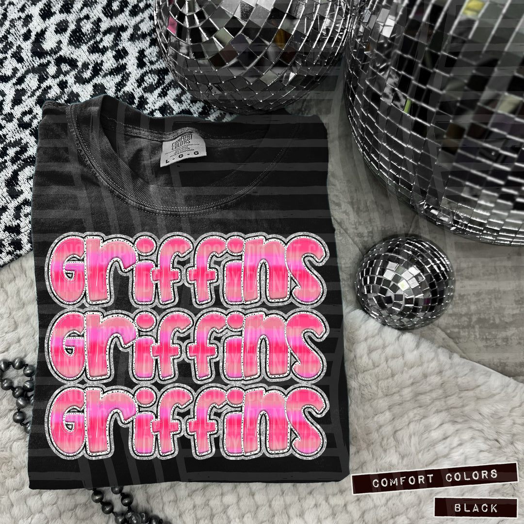 Pink Triple Stacked DTF Print