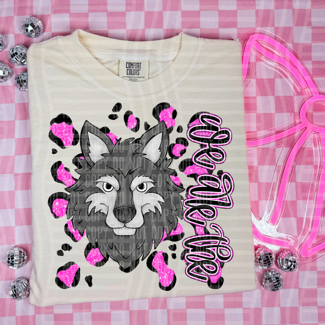 Preppy Leopard Mascot Heads DTF Print