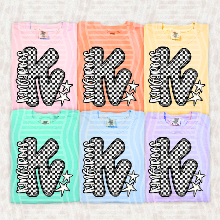 Checker Crush Black And White Mascots DTF Print