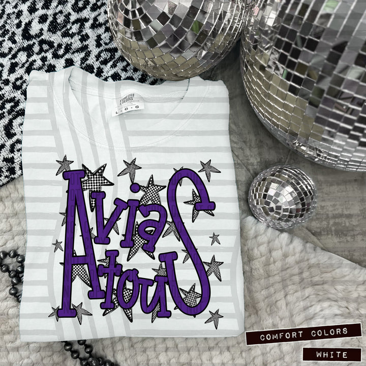 Purple Staggered DTF Print