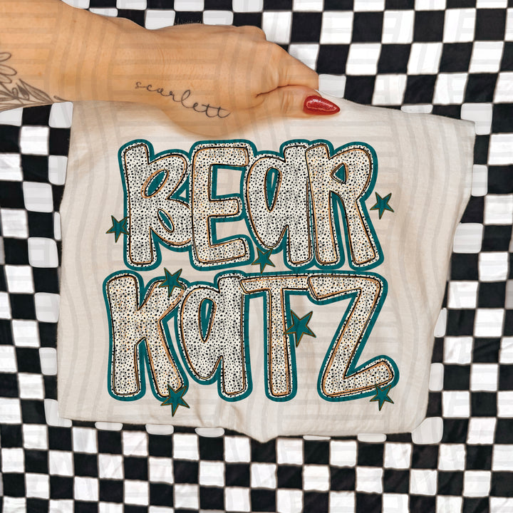 Teal Dotty DTF Print