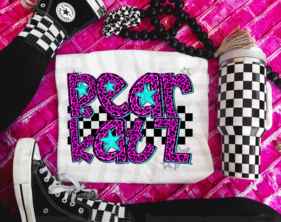 Pink Neon Leopard DTF Print