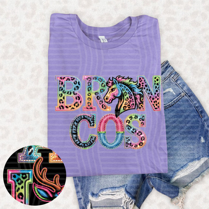 Rainbow Mascot Heads Stacked DTF Print