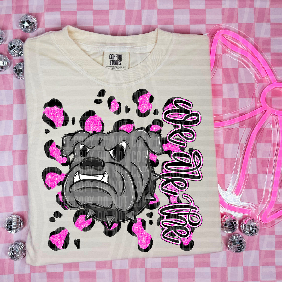 Preppy Leopard Mascot Heads DTF Print
