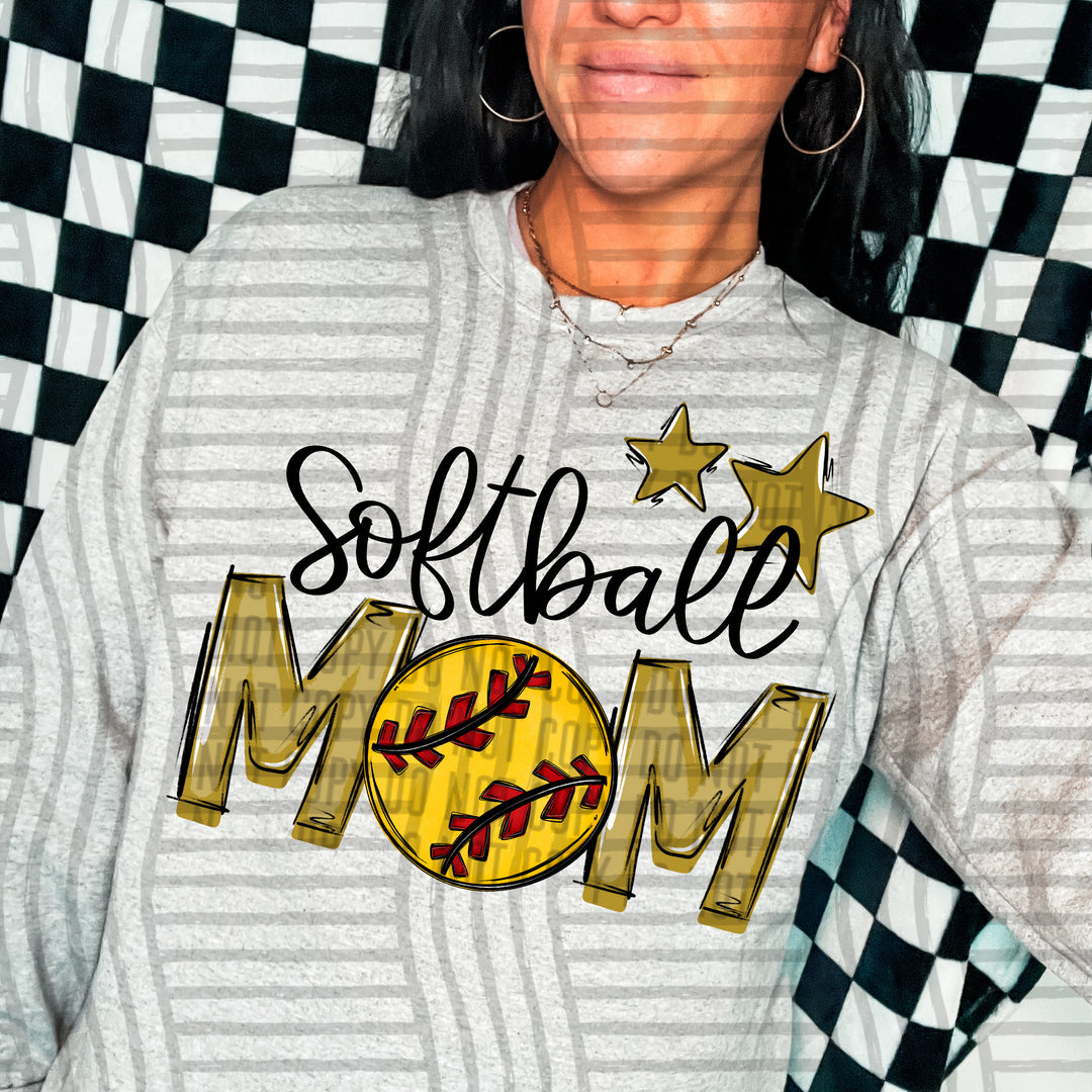 Sports Mom Softball DTF Print